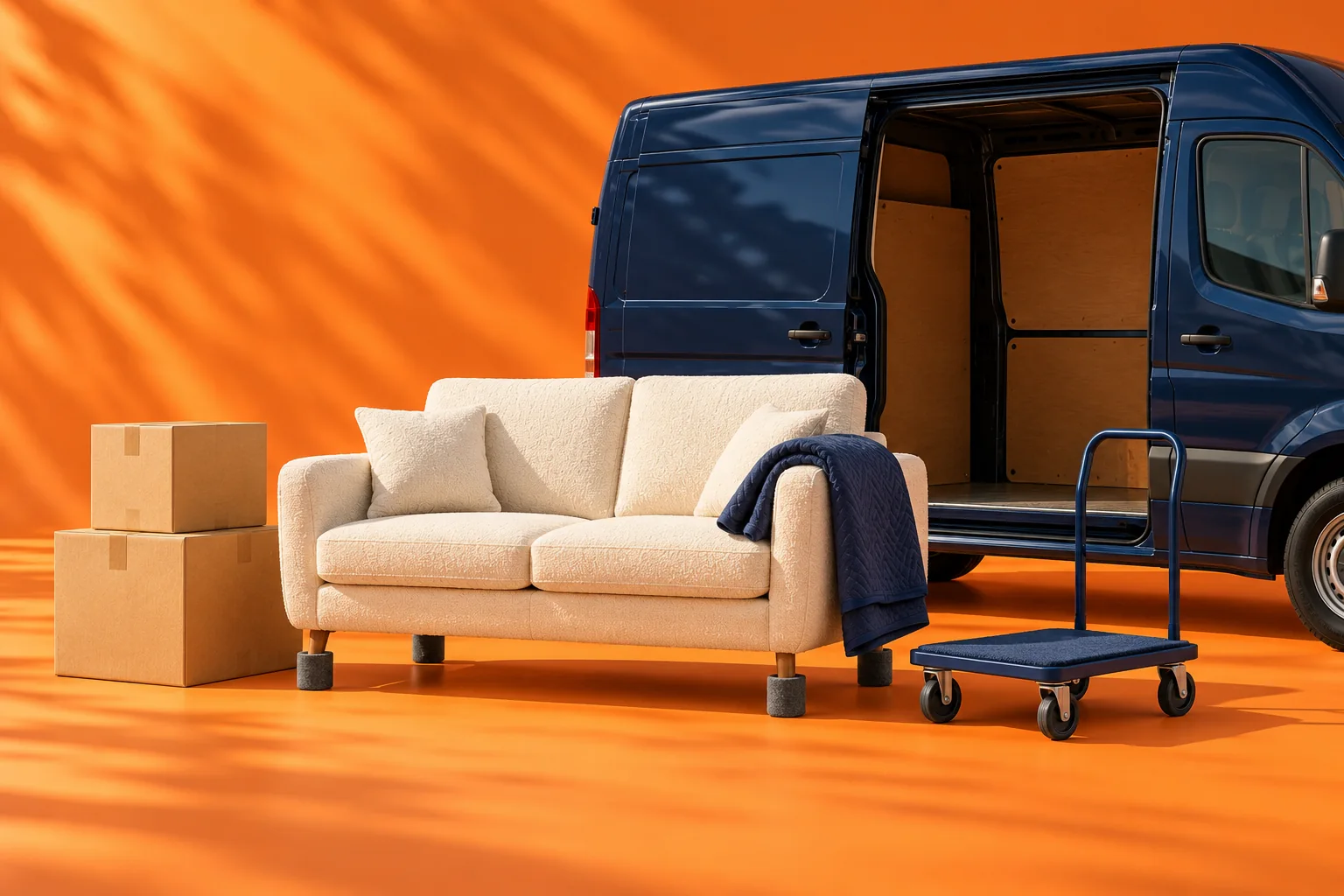 Markenillustration für Möbeltransporte
